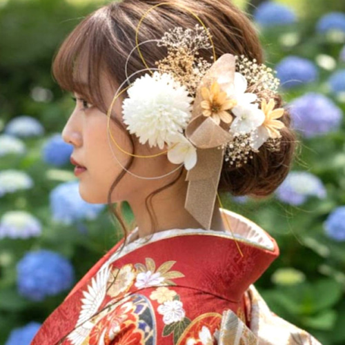 結婚式成人式卒業式七五三各種記念撮影に。ヘッドドレス　ヘッドパーツ　髪飾り 髪飾り ガーリーなヘッドドレス 卒業式 成人式 結婚式 七五三 振袖 袴