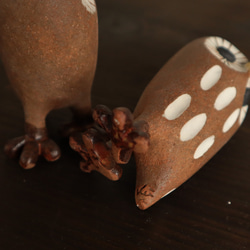 方形貓頭鷹/棕色（花瓶） 第9張的照片