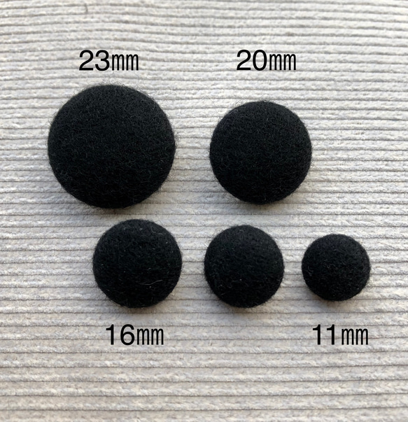 圧縮ウールくるみボタン ブラック ボタン crimp 通販 6580498｜Creema