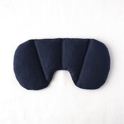 【3日以内発送】男性ギフトに人気！ほっこり目元用小豆カイロ アイピロー 綿麻 ネイビー/ベージュ/ダークブラウン 6枚目の画像