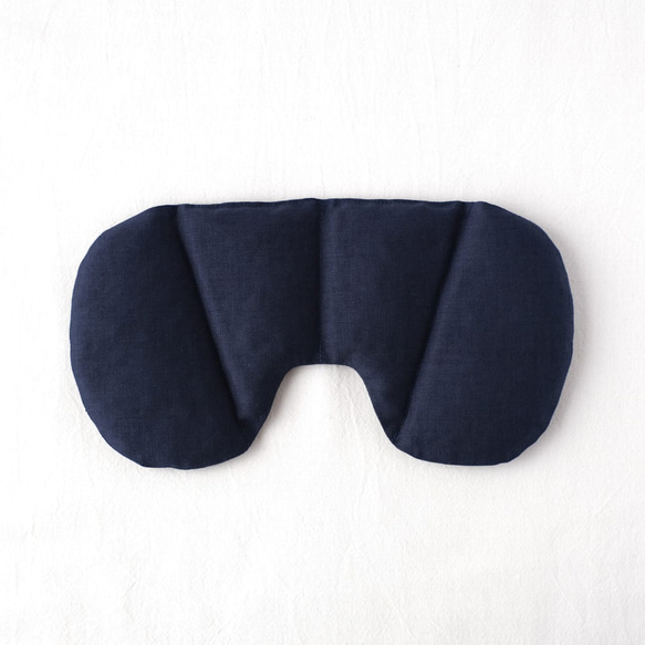 【3日以内発送】男性ギフトに人気！ほっこり目元用小豆カイロ アイピロー 綿麻 ネイビー/ベージュ/ダークブラウン 6枚目の画像