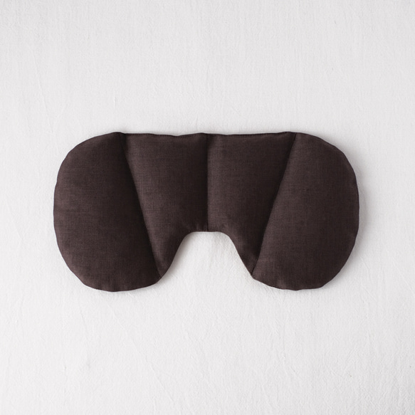 【3日以内発送】男性ギフトに人気！ほっこり目元用小豆カイロ アイピロー 綿麻 ネイビー/ベージュ/ダークブラウン 8枚目の画像