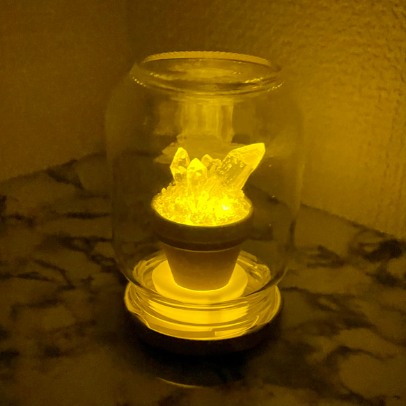 【送料無料】LEDライト・鉱石ポットA【オレンジ系】 6枚目の画像