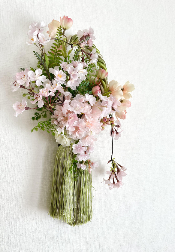 ご結婚お祝いや母の日プレゼント♡桜 タッセルリース 4枚目の画像