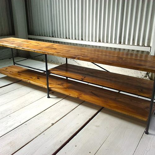 送料無料】 アイアン ウッド テレビラック DX（オーディオラック