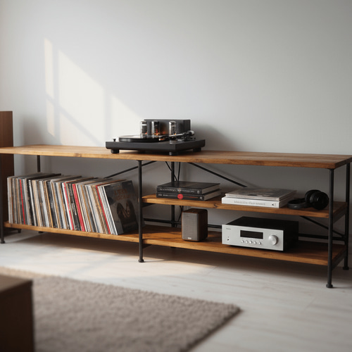 送料無料】 アイアン ウッド テレビラック DX（オーディオラック