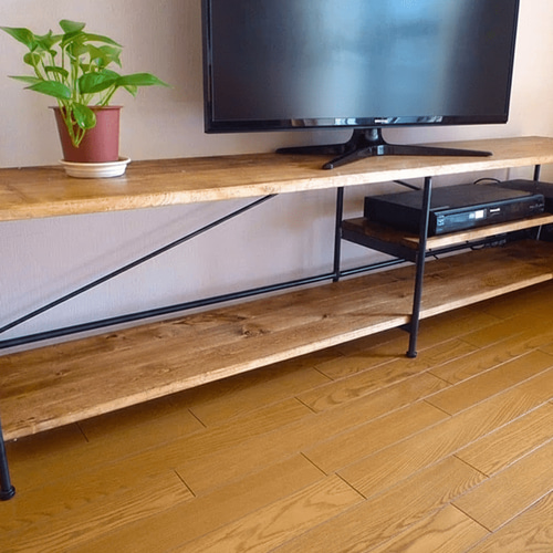 送料無料】 アイアン ウッド テレビラック DX（オーディオラック