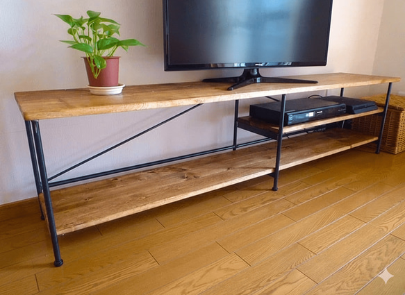 送料無料】 アイアン ウッド テレビラック DX（オーディオラック