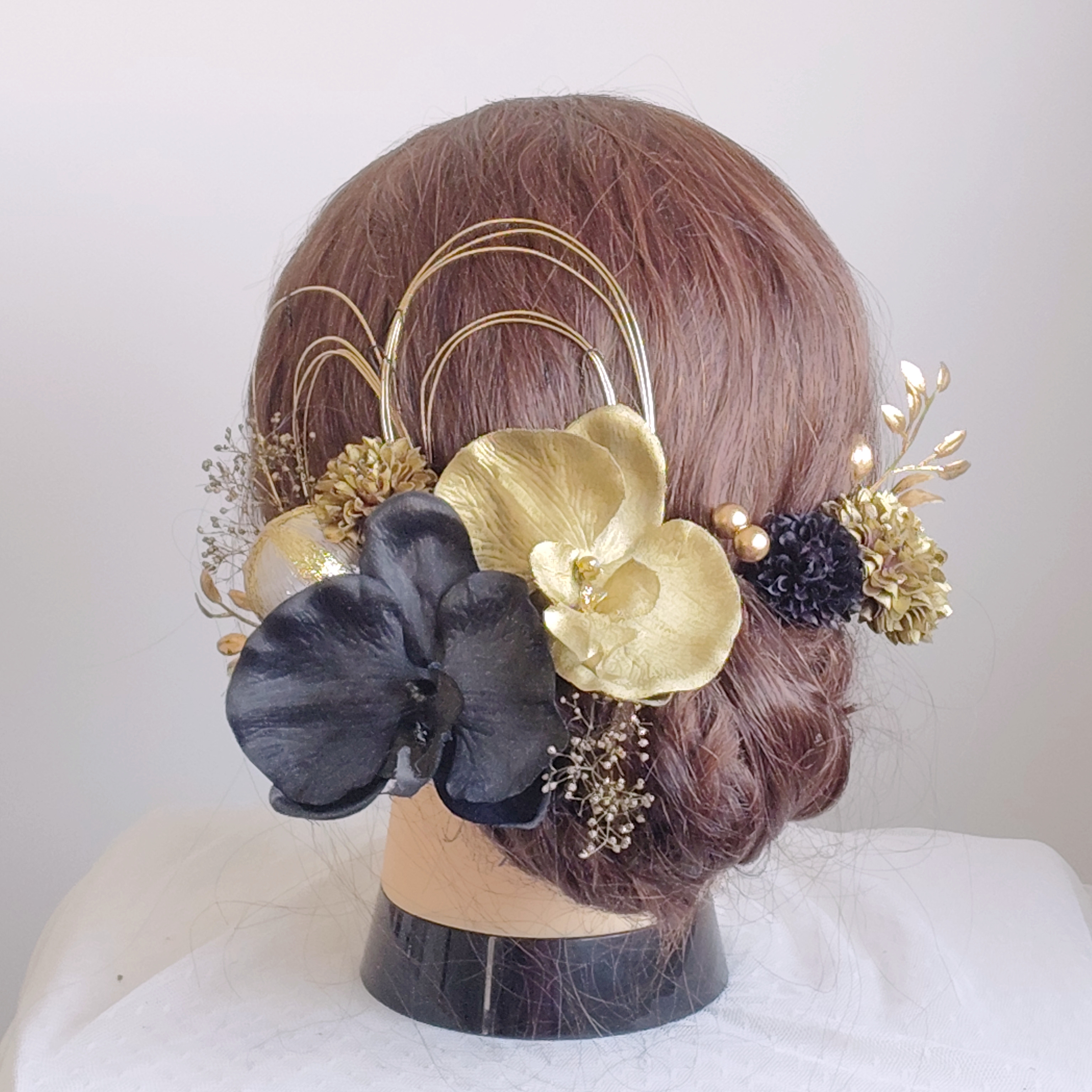 白 ブライダルヘッドドレス 胡蝶蘭 ヘアアクセサリー 髪飾り 白無垢 アネモネ 楽天市場】胡蝶蘭 髪飾り ヘッドドレス ブライダル 結婚式 白