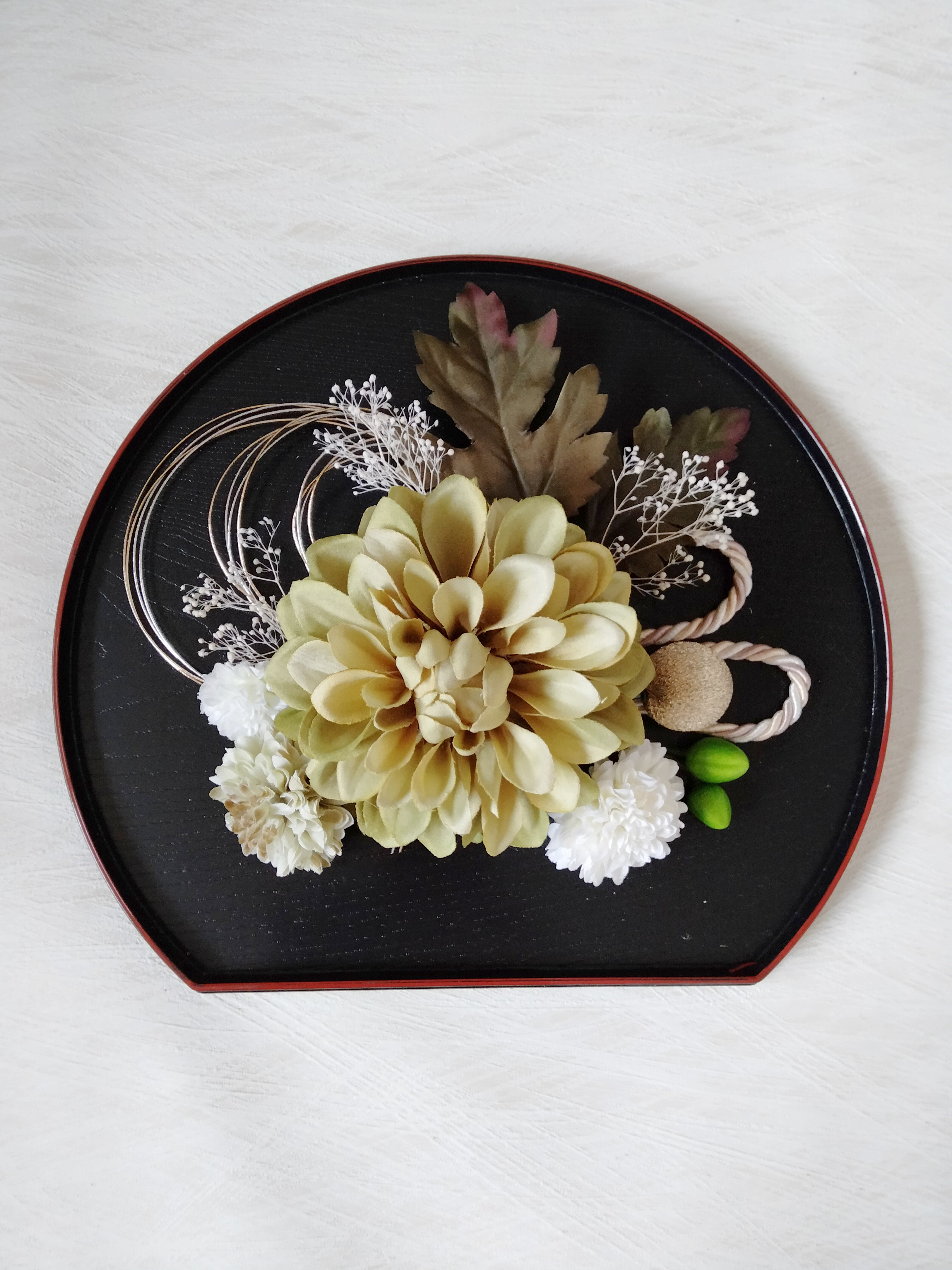 和ダリア　玉かんざし　水引　卒業式髪飾り　成人式髪飾り　和装髪飾り　結婚式髪飾り　成人式　卒業式　結婚式　成人式前撮り