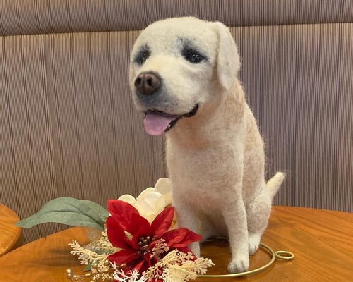 オーダー 羊毛フェルト 犬 ぬいぐるみ ペットロス うちの子 20cm