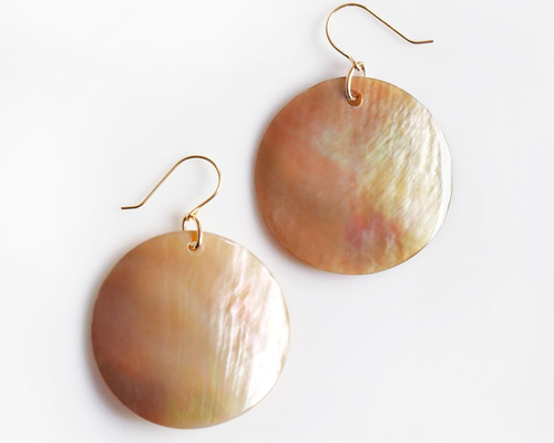 14KGFマザーオブ・マベパールのフックピアス ～Clarisse ピアス