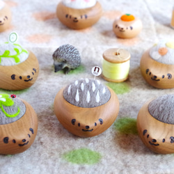 ハリネズミの羊毛ピンクッション【針山】ハリハリはりねずみ その他