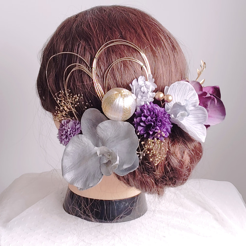 紫　黒　和装髪飾り　振袖髪飾り　成人式髪飾り　着物髪飾り　色打掛髪飾り　結婚式 紫 黒 和装髪飾り 振袖髪飾り 成人式髪飾り 着物髪飾り 色打掛髪飾り