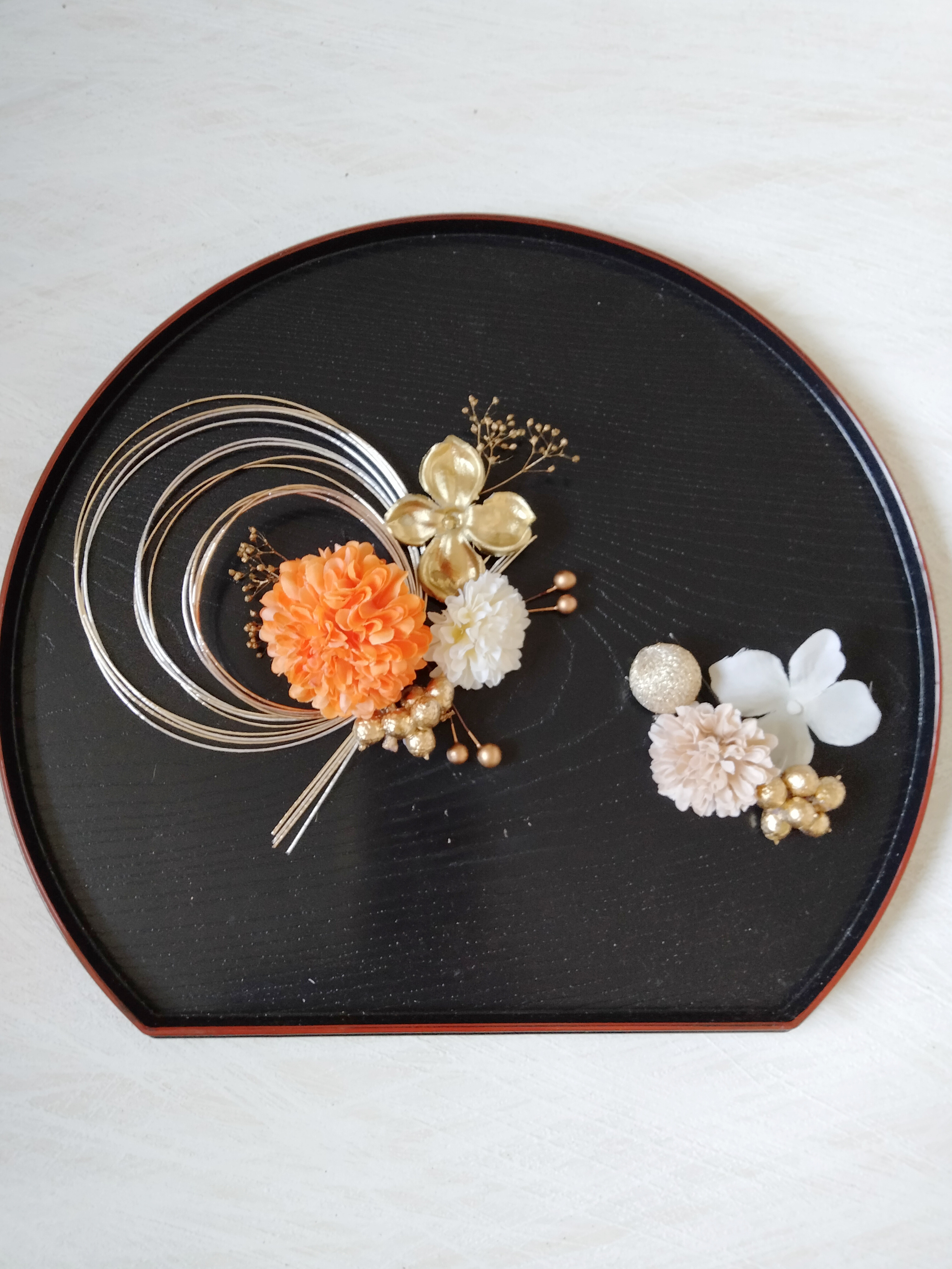 B6　水引き　水引アレンジ　ドライフラワー　小ぶりな髪飾り　七五三髪飾り　成人式髪飾り　卒業式髪飾り　振袖　袴