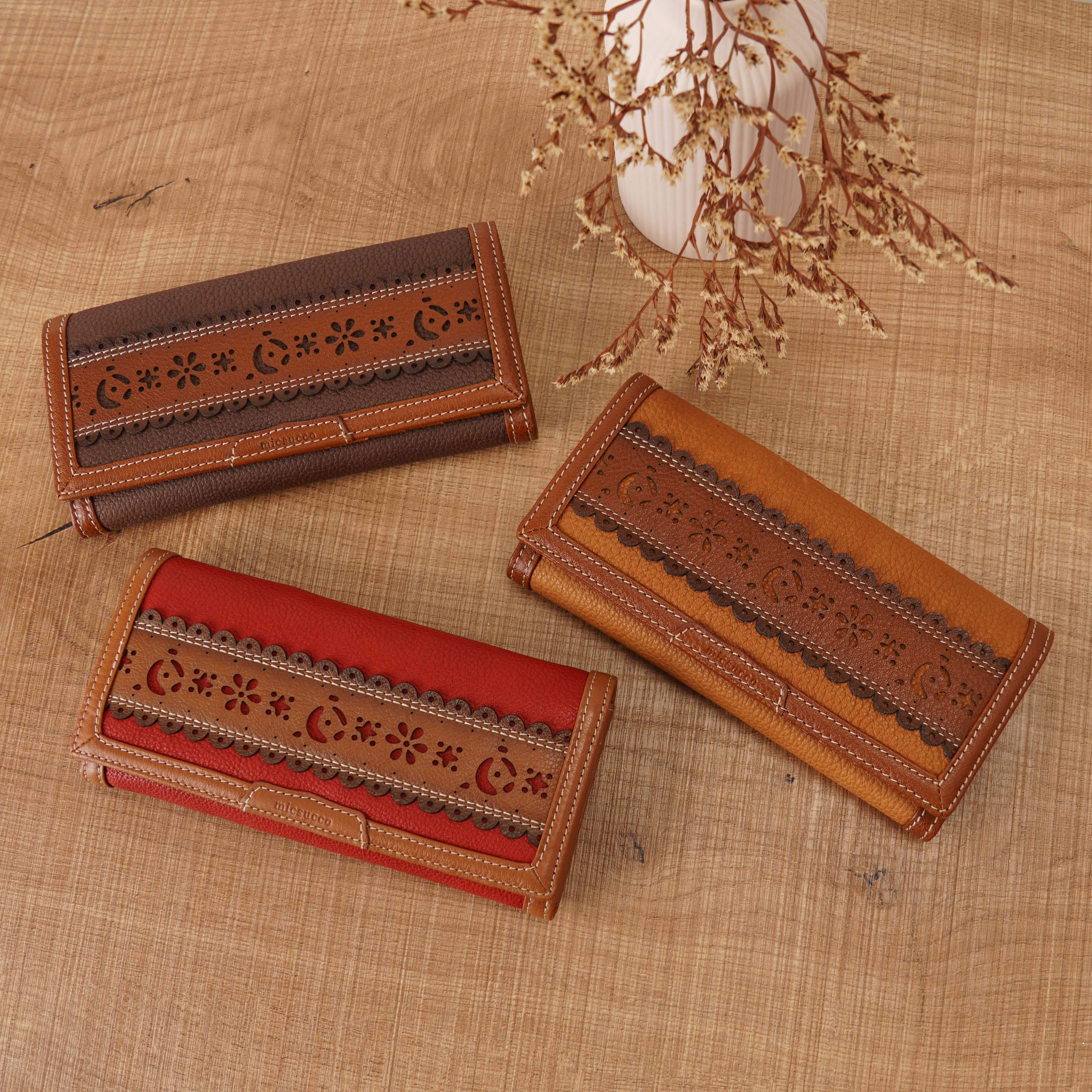 春の超早割20％OFF【刻印可】カード20枚収納　手触りふかふか長財布(小銭入れ付き)　クラフトパンチ　MH0715