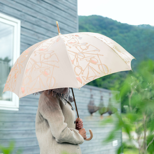 【晴雨兼用傘】槇田商店×Aneqdot 踊る：ピンク 1枚目の画像