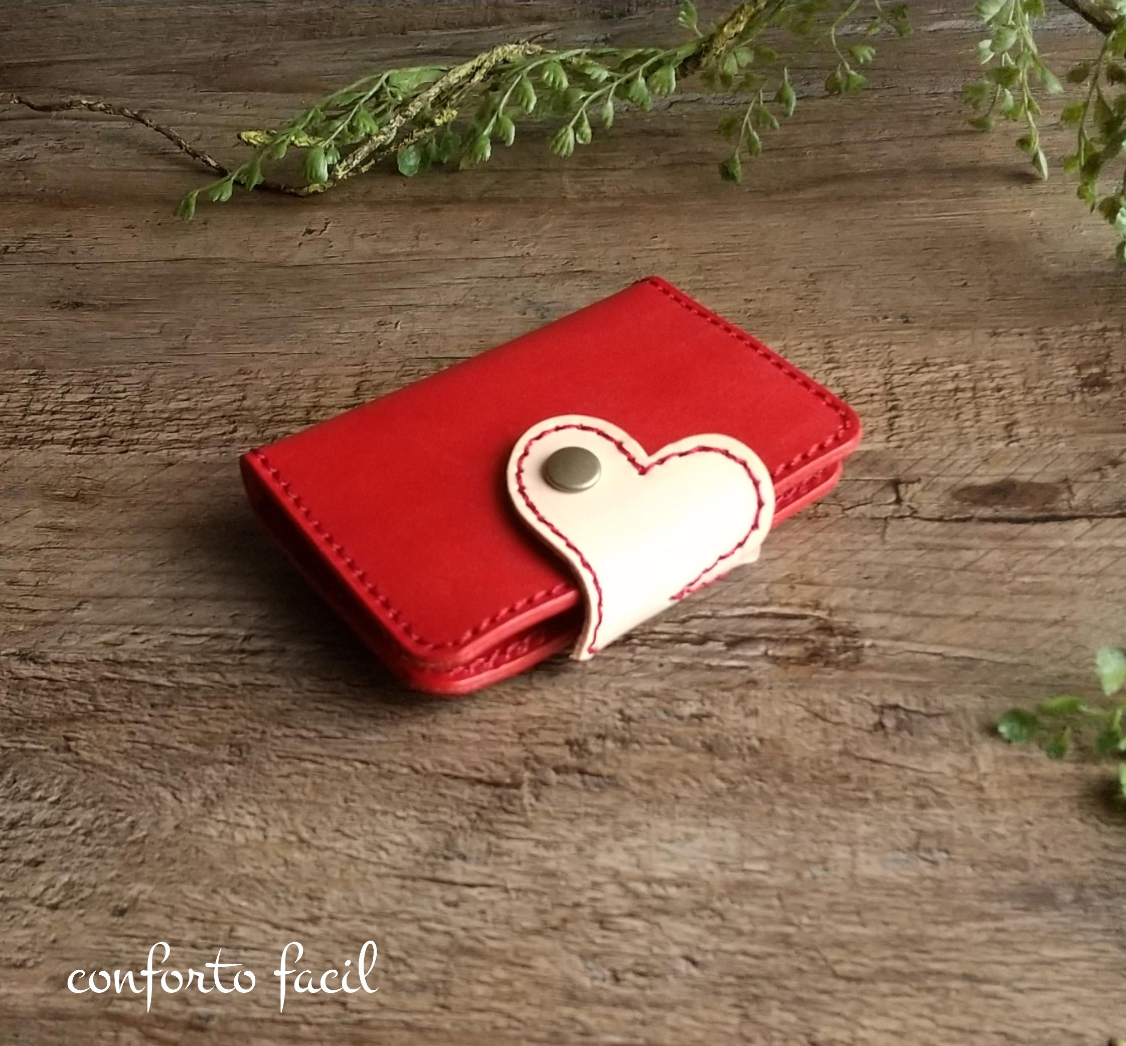 本革カード入れ付キーケース・7色から組合わせ自由！・スマートキー・ラッピング・刻印