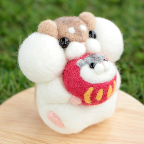 だるま抱っこ！ハムスター【ロボロフスキー】 羊毛フェルト Yuto 通販