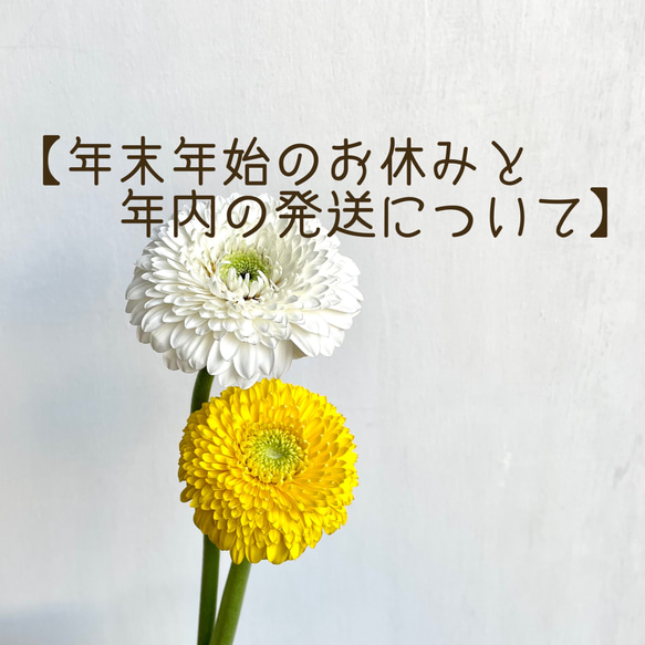 年末年始のお休み・年内の発送についてのお知らせ 1枚目の画像