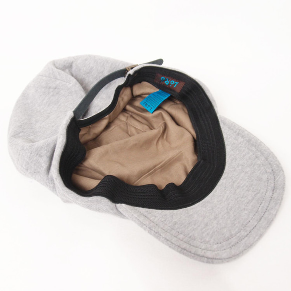 ワークピッコロ・スウェット/フリーサイズ 2カラー UV対策 たためる帽子 風に飛ばない帽子 5枚目の画像