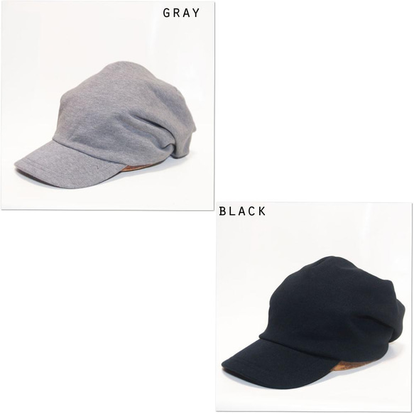 ワークピッコロ・スウェット/フリーサイズ 2カラー UV対策 たためる帽子 風に飛ばない帽子 2枚目の画像