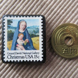 アメリカ　クリスマス切手ブローチ　4492 3枚目の画像