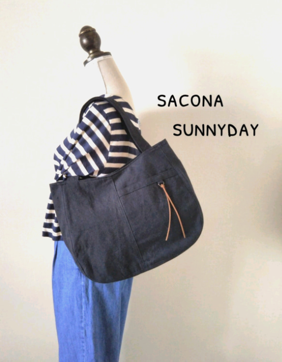 横トート （黒） 2枚目の画像