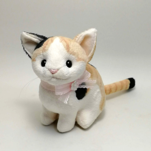 猫ぬいぐるみ「ねこにゃ」三毛猫 【受注製作】 ぬいぐるみ