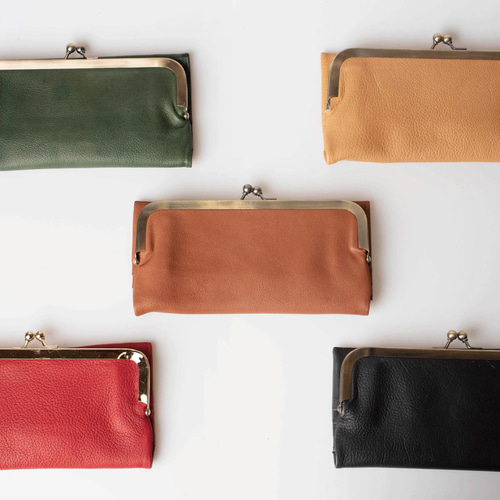 在庫限りの特選SALE】がま口 長財布 大容量 本革 アンティーク調