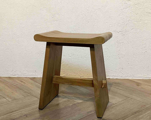 ウリン材 無垢 木製ベンチスツール 腰掛け 椅子 Type2【ナチュラル