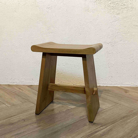 ウリン材 無垢 木製ベンチスツール 腰掛け 椅子 Type2【ナチュラル