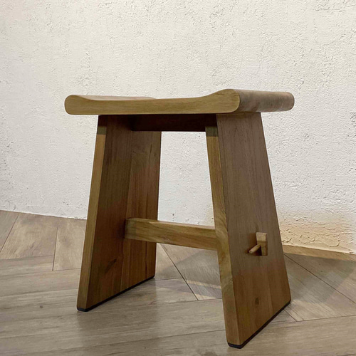 ウリン材 無垢 木製ベンチスツール 腰掛け 椅子 Type2【ナチュラル