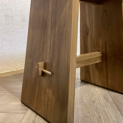 ウリン材 無垢 木製ベンチスツール 腰掛け 椅子 Type2【ナチュラル