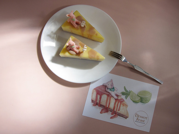 【ザマンド】スイーツシリーズ-チーズケーキ センテッドキャンドル／オーダーメイド 4枚目の画像