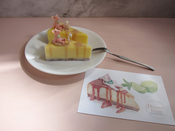 【ザマンド】スイーツシリーズ-チーズケーキ センテッドキャンドル／オーダーメイド 5枚目の画像