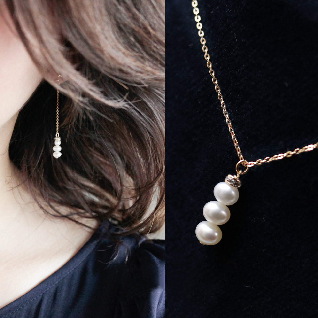 プレゼントにも❤︎】ピアス & ネックレス rugiada ピアス（スタッド  