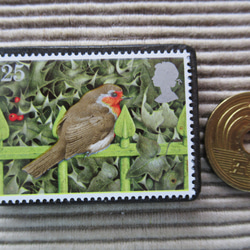 イギリス　クリスマス切手ブローチ 4503 3枚目の画像
