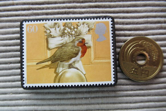 イギリス　クリスマス切手ブローチ 4506 3枚目の画像