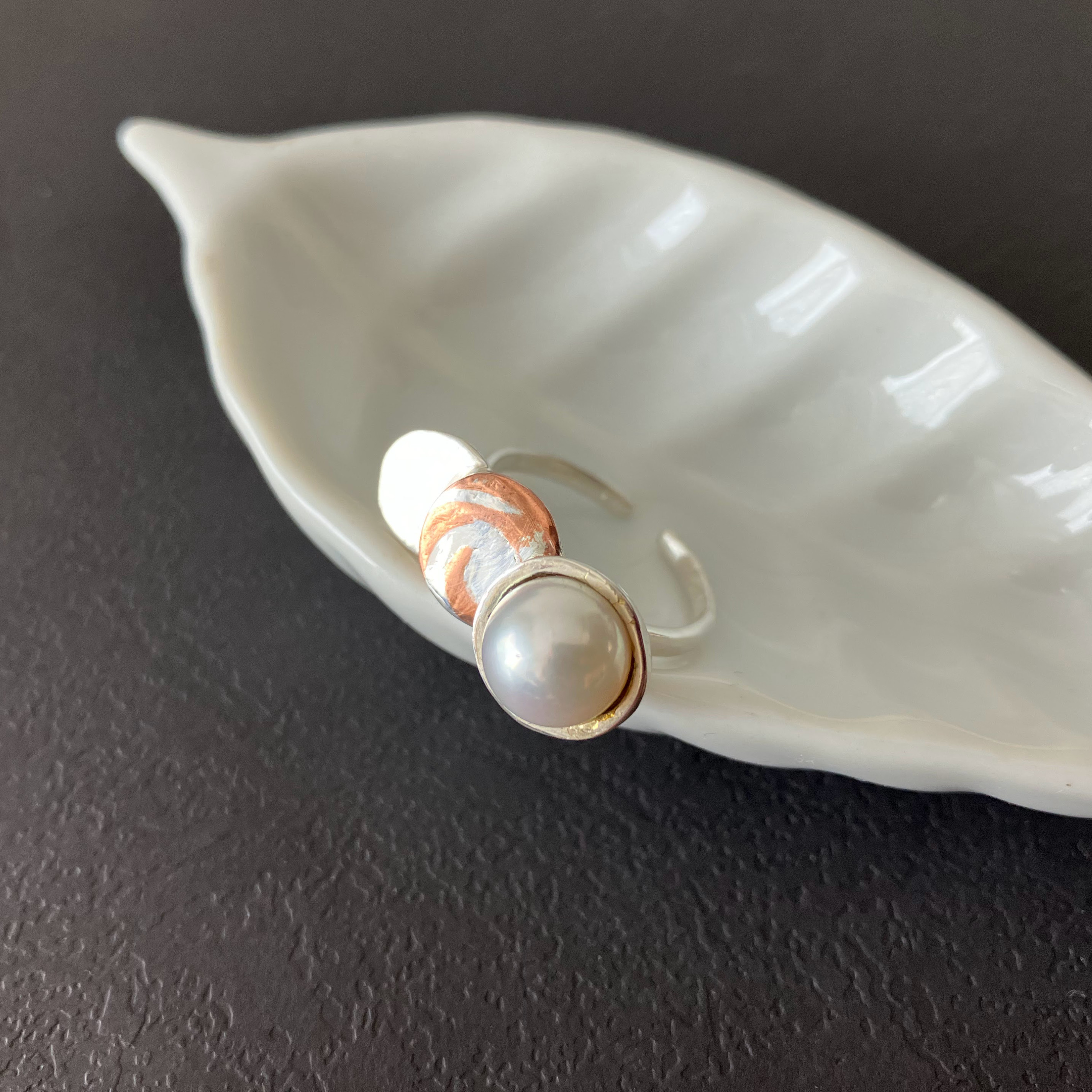 [two colors] ring AKOYA spiral 13,500円