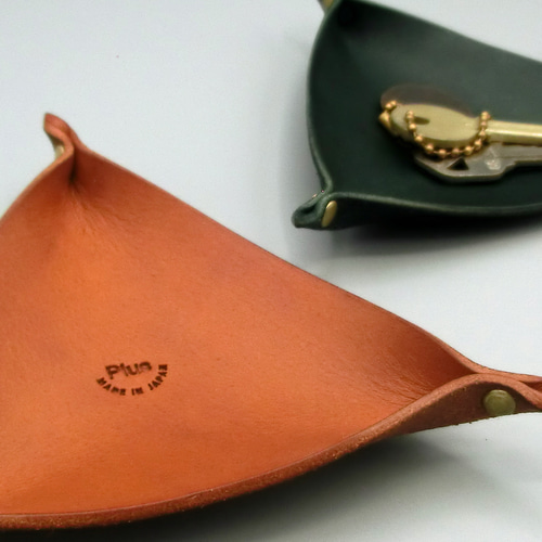 インテリアトレイ 小物入れ 三角形 イタリアンレザー レザートレー 三角 フリーボックス・小物入れ プラス