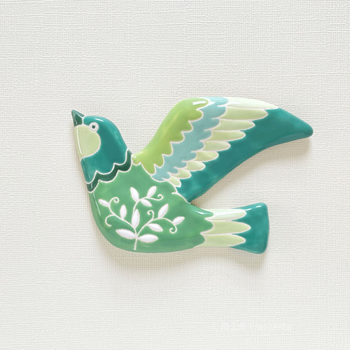 Mateos Tonala Jal Mex 手塗り 張り子 デコ 鳥 Mateos Tonala Jal Mex