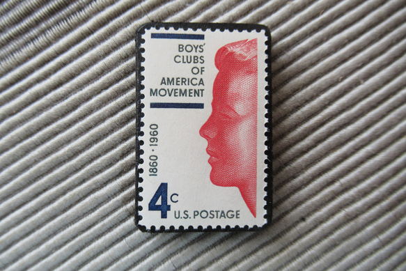 アメリカ　切手ブローチ 4531 1枚目の画像