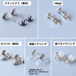 接待至6月18日◎限時銷售◎◎Creema限定◎福袋2022◎Hana Megumi耳環&amp;項鍊（白色） 第8張的照片