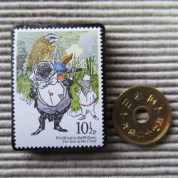 イギリス　童話【カエルの王子】切手ブローチ4543 3枚目の画像