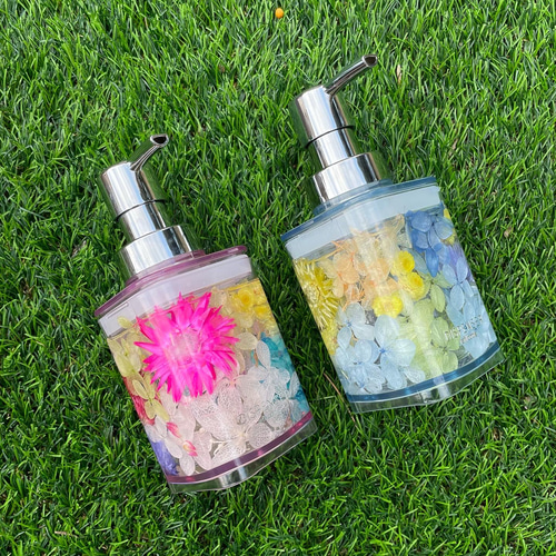 受注生産】フラワーボトル ディスペンサー ショートサイズ バス