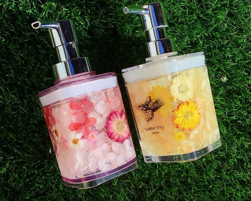 受注生産】フラワーボトル ディスペンサー ショートサイズ バス