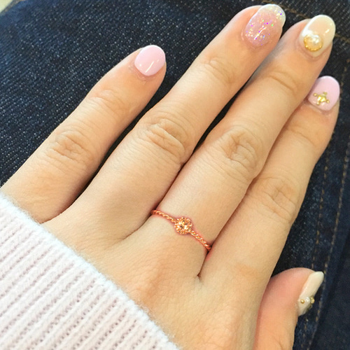 K10濃いオレンジピンクが美しいインペリアルトパーズリングです インペリアルトパーズ / K10 リング | su-py