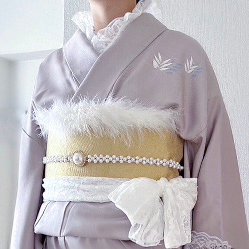 レース 帯揚げ 白 黒 花 フラワー ホワイト 成人式 振袖 袴 浴衣