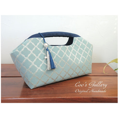 デニムリメイクバッグS ハンバーガーバッグ ハンドバッグ MICHIDENIM